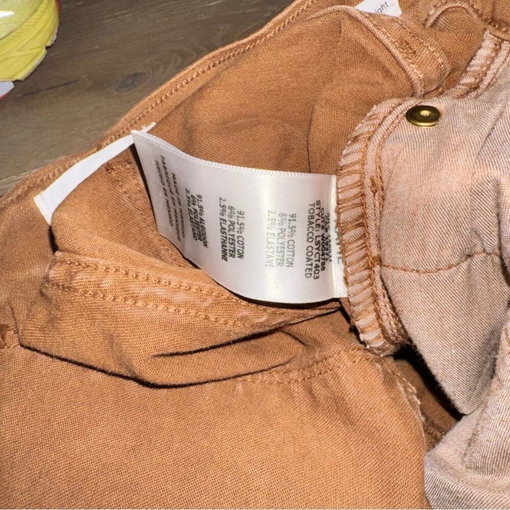 Frame Denim Le Sylvie Slender Straight Tobacco Brown Tan Coated 26 - Picture 11 of 11